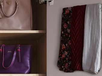 Scarf hanging storage accessory